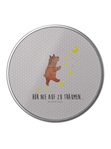 Mr. & Mrs. Panda Kaffeedose Bär Träume mit Spruch in Grau Pastell