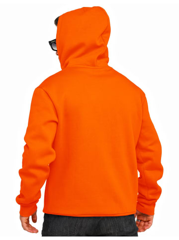 DAILY COTTON Kapuzenpullover - im Oversize Schnitt Unifarben - Kapuzenpullover Loose-Fit Oversize Hoodie Sweatshirt in Orange