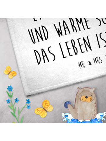 Mr. & Mrs. Panda Handtuch Fuchs Weihnachten mit Spruch in Weiß