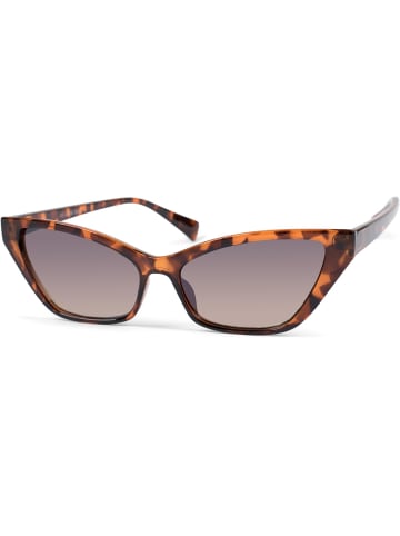 styleBREAKER Cateye Sonnenbrille in Demi Braun / Braun Verlauf