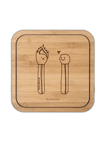 Mr. & Mrs. Panda Glasuntersetzer Streichhölzer ohne Spruch in Transparent