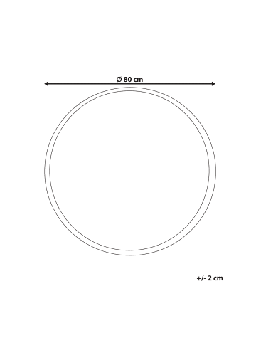 Beliani Wandspiegel CAZALIS in Braun - (W) 80 x (H) 80 x (L) 5 cm