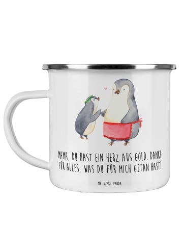 Mr. & Mrs. Panda Tasse Mama Herz Gold mit Spruch in Weiß