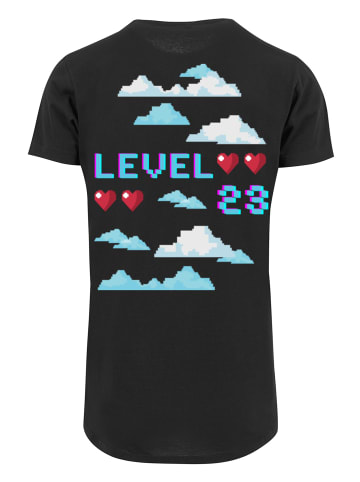 F4NT4STIC Long Cut T-Shirt Happy New Year Silvester 2023 in schwarz