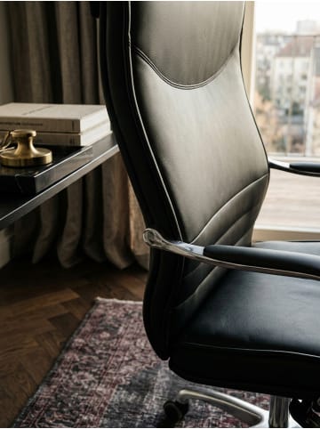 KADIMA DESIGN Bürostuhl BIGBOSS Bezug Kunstleder Schreibtischstuhl bis 150 in Schwarz