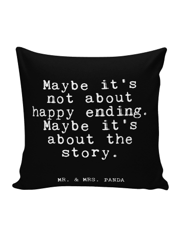 Mr. & Mrs. Panda Kissen 40x40 Maybe it's not about... mit Spruch in Schwarz