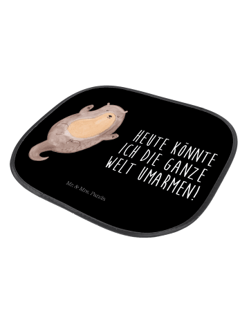 Mr. & Mrs. Panda Sonnenschutz Otter Umarmen mit Spruch in Schwarz
