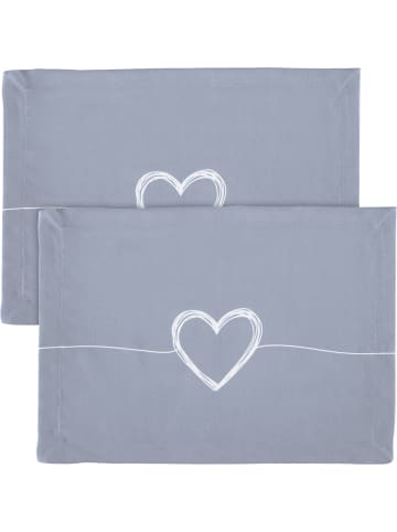 Erwin Müller Tischset 2er-Pack in grau-weiß