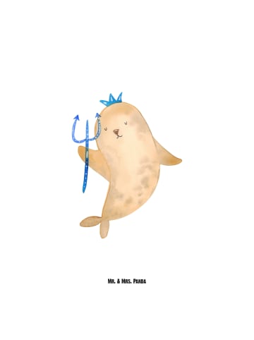 Mr. & Mrs. Panda große trinkflasche Sternzeichen Wassermann ohne... in Weiß