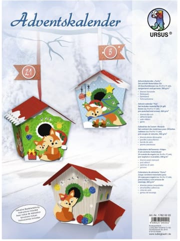 Buntpapierfabrik Ludwig Bähr Adventskalender-Set Geschenkboxen Fuchs 9x9x11cm