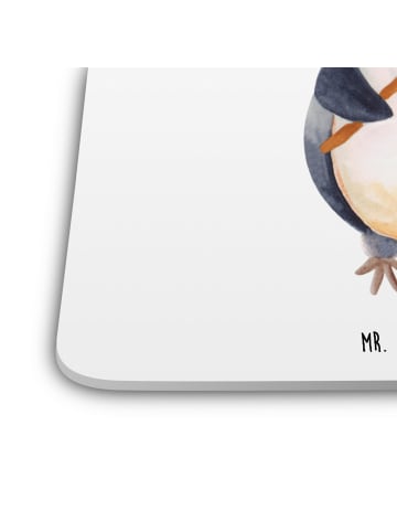 Mr. & Mrs. Panda Untersetzer für Gläser Pinguin Lolli ohne Spruch in Weiß
