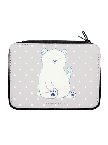 Mr. & Mrs. Panda Menschrbox Eisbär Faul ohne Spruch in Grau Pastell