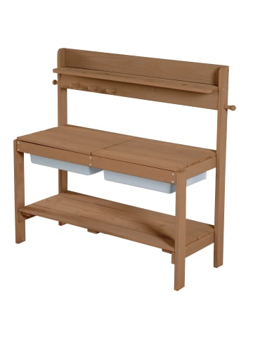 roba Matschküche Fun Outdoor+ aus Holz – wetterfeste Spielküche für draußen