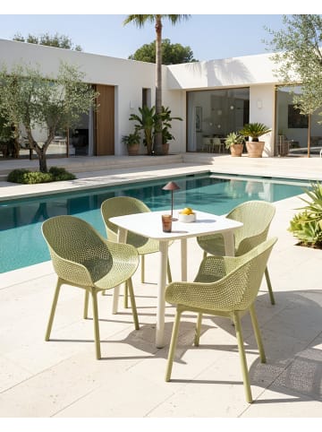 Beliani 4er-Set Esszimmerstuhl TIGGIANO in Grün