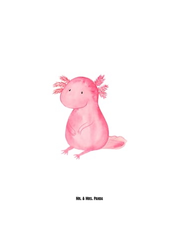 Mr. & Mrs. Panda Trinkflasche Axolotl Niedlich ohne Spruch in Weiß