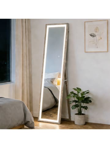 HOMCOM Ganzkörperspiegel in Grau 40L x 5B x 160H cm