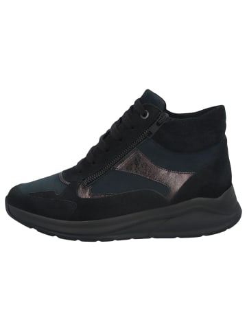Solidus Damen Stiefel/Boots ungefüttert Kitty VELOUR/NUBUK STRETCH/BLADE off in Schwarz