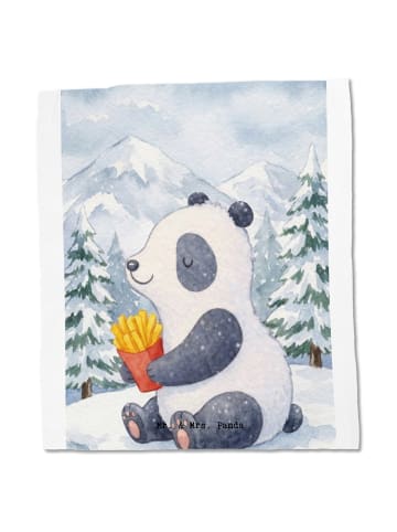 Mr. & Mrs. Panda Shopping Tasche Panda Winter Pommes Design ohne... in Weiß