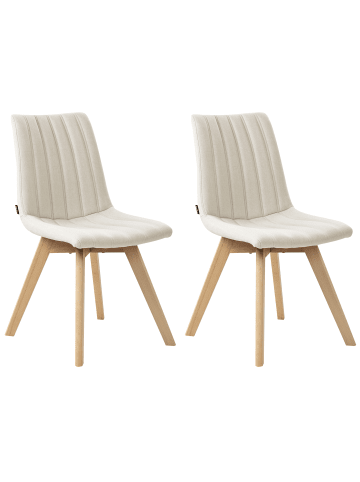 Beliani 2er-Set Esszimmerstuhl CALGARY in Weiß/Braun
