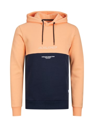 Jack & Jones Hoodie 'Rider Blocking' in orange