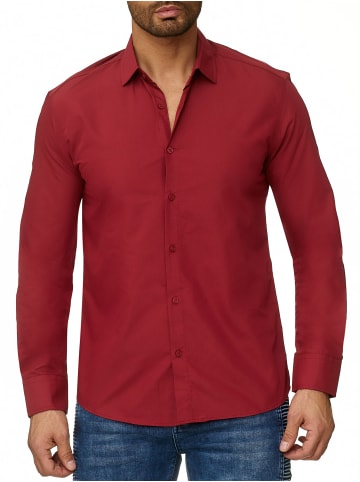 RESLAD Hemd Uni in bordeaux