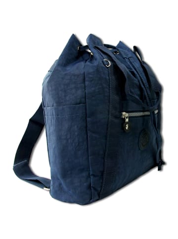Bag Street Cityrucksack, Freizeithandtasche Nylon blau ca. 30cm breit ca. 33cm hoch