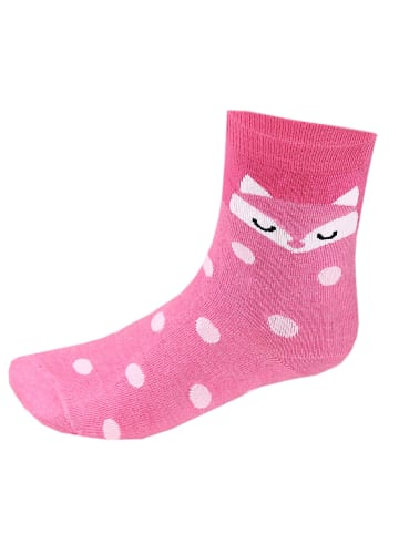 TupTam Kinder Socken Mädchen Jungen Bunt Gemustert 6er Pack in rosa/gelb