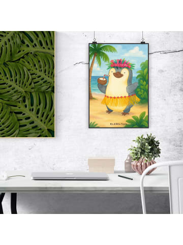 Mr. & Mrs. Panda Bild Pinguin Kokosnuss Design ohne Spruch in Weiß