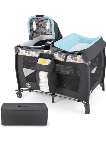 COSTWAY 5 in 1 Beistellbett Baby bis 36 Monaten in Blau