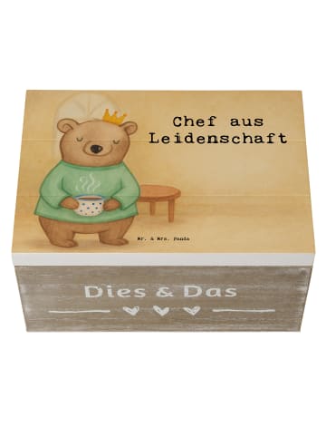 Mr. & Mrs. Panda Erinnerungsbox Chef Leidenschaft Design mit Spruch in Weiß