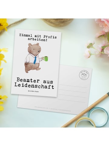 Mr. & Mrs. Panda Wanddeko Beamter Leidenschaft mit Spruch in Weiß
