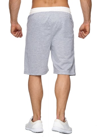 EGOMAXX Sweat Shorts Kurze Jogging Hose Bermuda Sporthose H1927 in Hellgrau