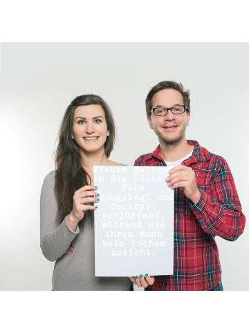 Mr. & Mrs. Panda Poster Frauen gehören in die... mit Spruch in Schwarz