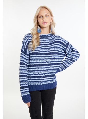 IZIA Damen Pullover in Marine Mehrfarbig