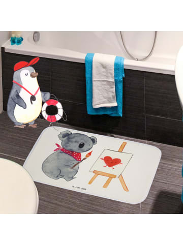Mr. & Mrs. Panda Badezimmerteppich Koala Künstler ohne Spruch in Weiß