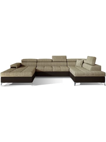 MF Design Eduard Recamiere Rechts in Beige -  (L) 205 x (B) 337 x (H) 88 cm