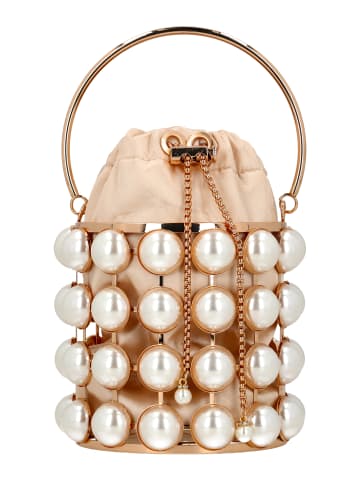 faina Women Bucket Bag With Pearl Design in Gold