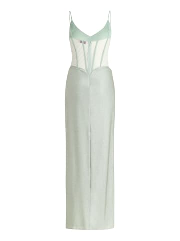 Vera Mont Abendkleid mit Seitenschlitzen in Mint/Silver