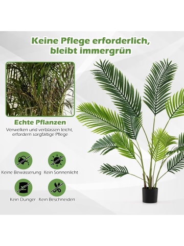 COSTWAY 2er Set Künstliche Areca Palme in Grün