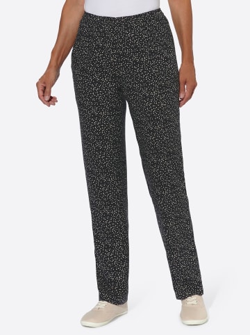 WITT WEIDEN Schlupfhose in schwarz-sand-bedruckt