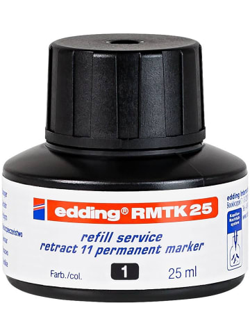 edding Nachfülltinte edding RMTK 25 für edding Permanentmarker retract 11 25ml schwarz