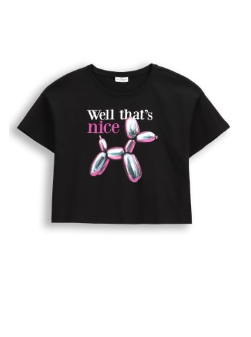 Coccodrillo T-Shirt mit kurzen Ärmeln in schwarz