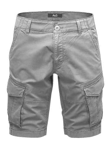 EGOMAXX Bermuda Cargoshorts mit Patten-Taschen A&S in Hellgrau