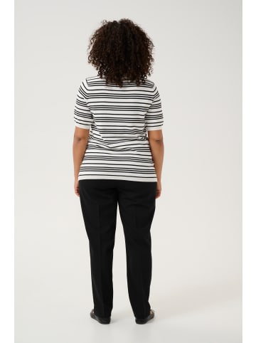 KAFFE curve Strickpullover KClizzy Regular fit in Chalk/Black Stripe