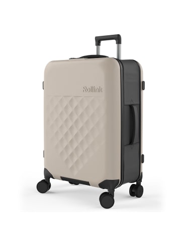 rollink Vega 360 faltbarer 4-Rollen Trolley M 65 cm in warm grey