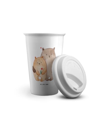 Mr. & Mrs. Panda To Go Becher Bären Liebe ohne Spruch in Weiß