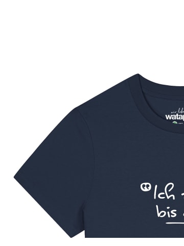 wat? Apparel T-Shirt Ich zähl bis drei in Dunkelblau