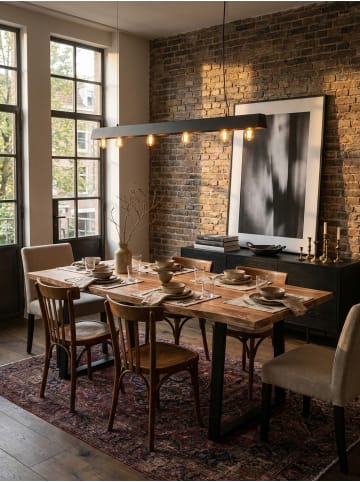 KADIMA DESIGN Esstisch Akazie Industrial-Stil, Baumkante, modern