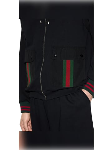 Gucci Gucci Jacke mit Kapuze mit Web Schwarz Herren
