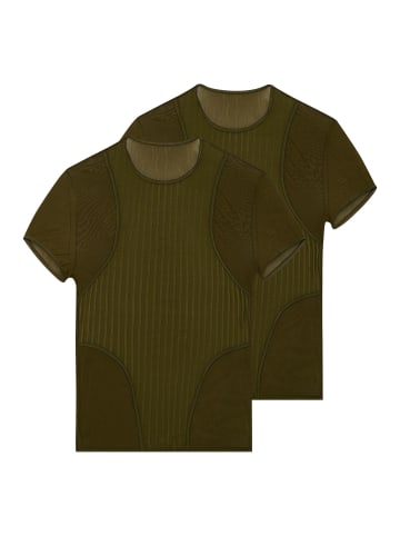 WOH Unterhemd / Shirt Kurzarm Personal Allure in Grün